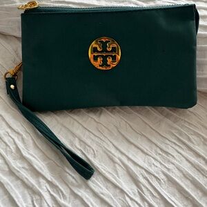 Tory Burch Green Wristlet
